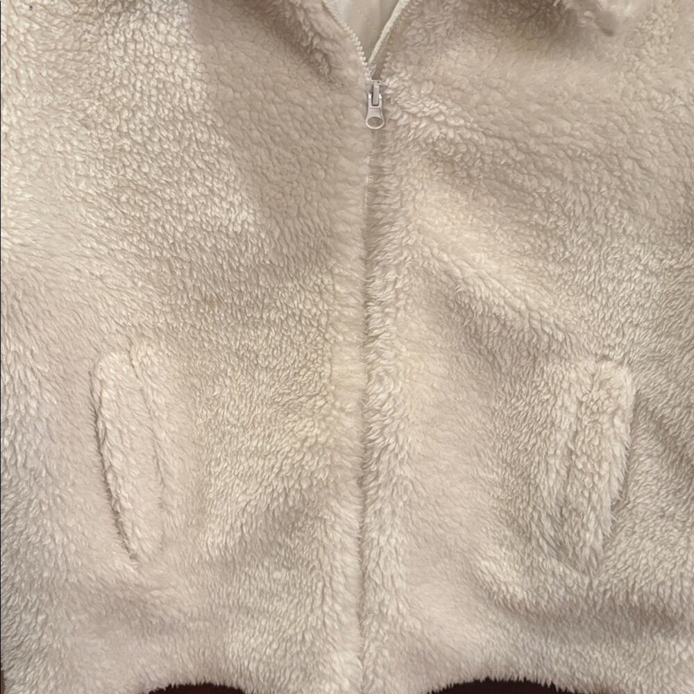 Cuddl Duds Cream Sherpa Oversized Bomber Jacket Size M - Picture 9 of 9